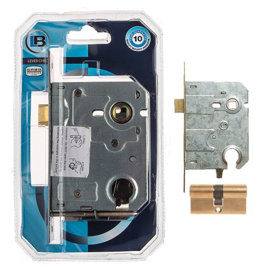 L&b Lock Door Cylinderinder Combo Chrome Plated Blister
