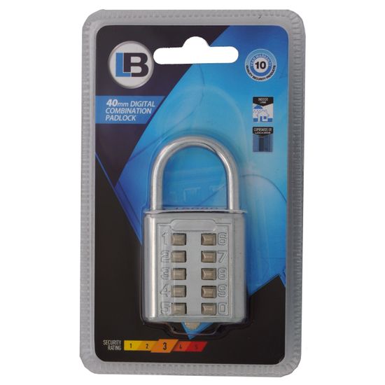 L&b Padlock Combination Digital 40mm