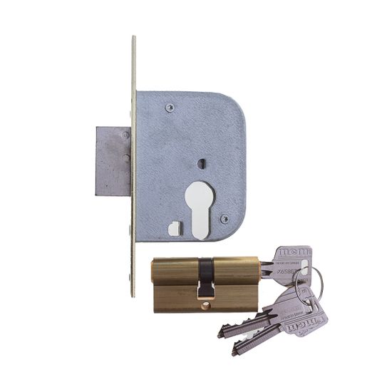 L&b Mcm Deadlock Cylinder Brass Blister 40mm