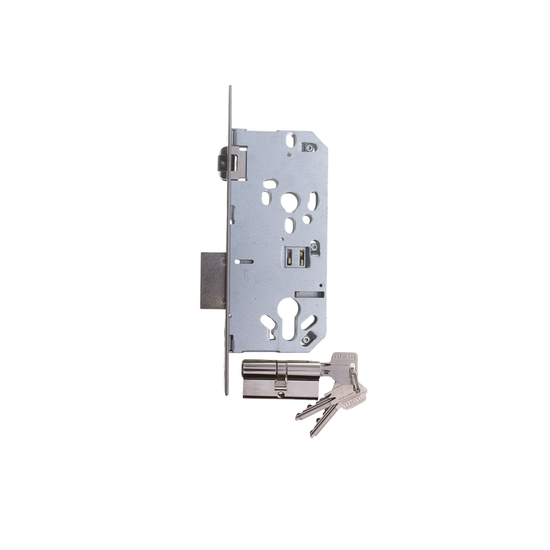 L&b Mcm Roller Bolt And Deadlock Cylinder Nickel Blister 50mm