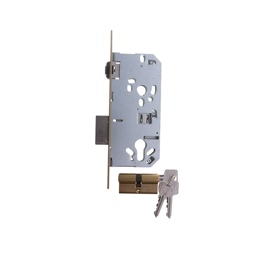 L&b Mcm Roller Bolt And Deadlock Cylinder Brass Blister 50mm