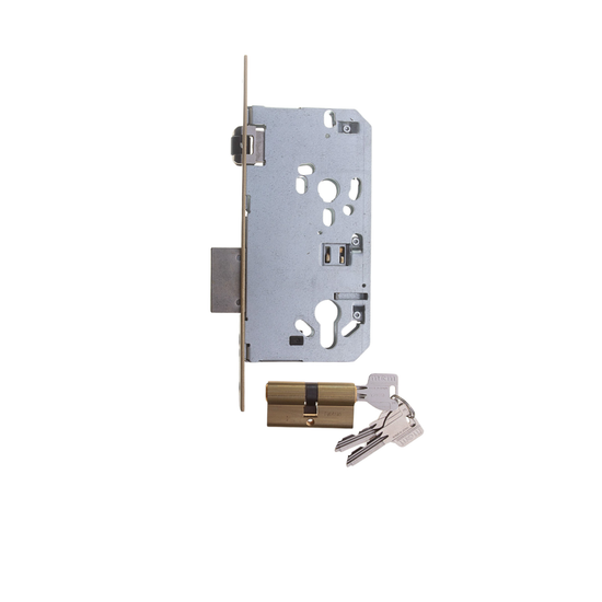 L&b Mcm Roller Bolt And Deadlock Cylinder Brass Blister 60mm