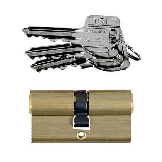 L&b Mcm Euro Profile Cylinderinder Brass Blister 60mm
