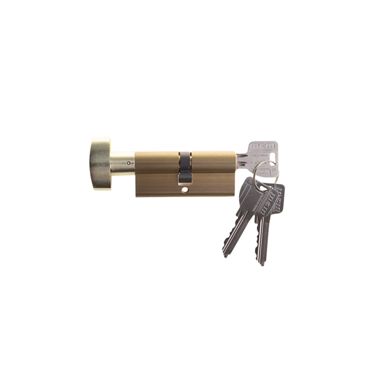 L&b Mcm Thumbturn Euro Profile Cylinderinder Brass Blister 70mm