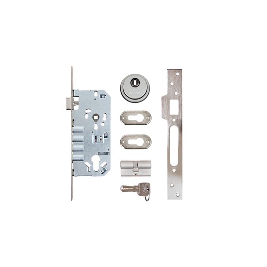 L&b Mcm Latch 4 Pin Deadlock Cylinder Nickel Blister 50mm