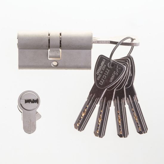 L&b Mcm Bps Double Key Euro Profile Cylinder Nickel Blister 60mm