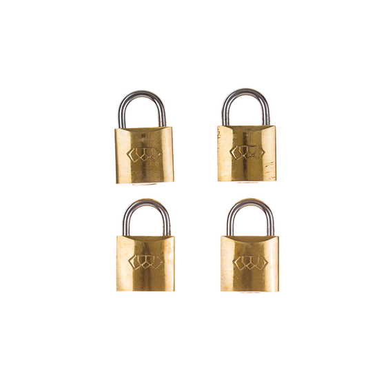 L&b Padlock Double Link Keyed Alike Brass Quad 20mm