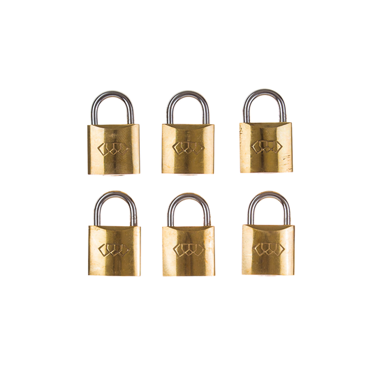 L&b Padlock Double Link Keyed Alike Brass Six 20mm