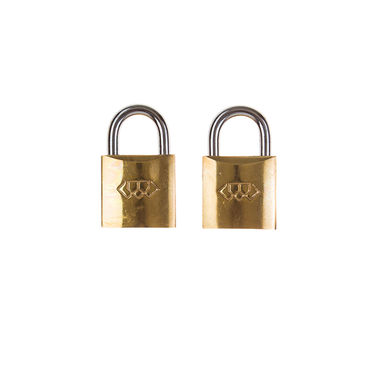 L&b Padlock Double Link Keyed Alike Brass Duo 25mm