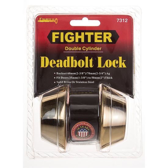 L&b Lock Fighter Deadbolt Double Cylinderinder Brass