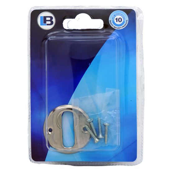 L&b Ironmongery Escutcheon Euro Profile Chrome Plated