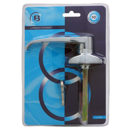 L&b Lock Garage L Handle Studded