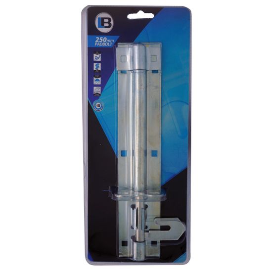 L&b Ironmongery Padbolt Galvanized 250mm