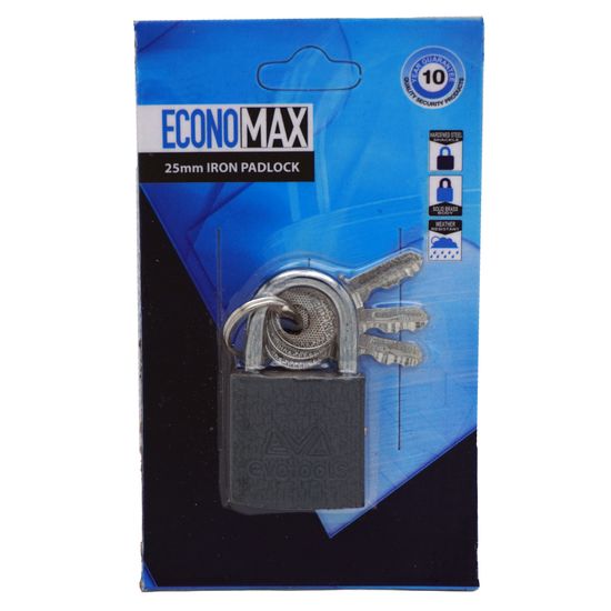 L&b Padlock Economax Standard Iron 25mm