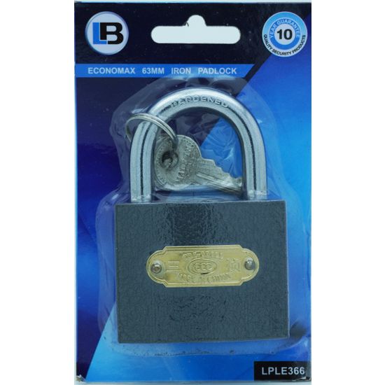 L&b Padlock Economax Standard Iron 63mm
