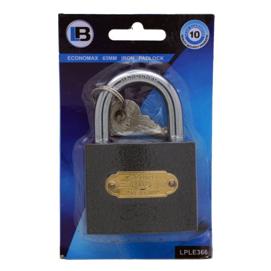 L&b Padlock Economax Standard Iron 63mm