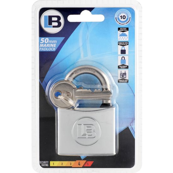 L&b Padlock Marine Brass 50mm