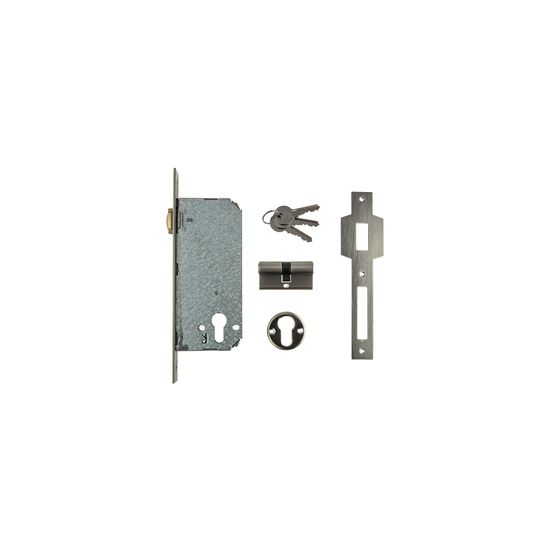 L&b Lock Roller Bolt And Deadlock Nickel 60mm