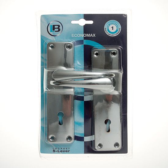 L&b Lockset Mortise Economax 5 Lever Chrome Plated