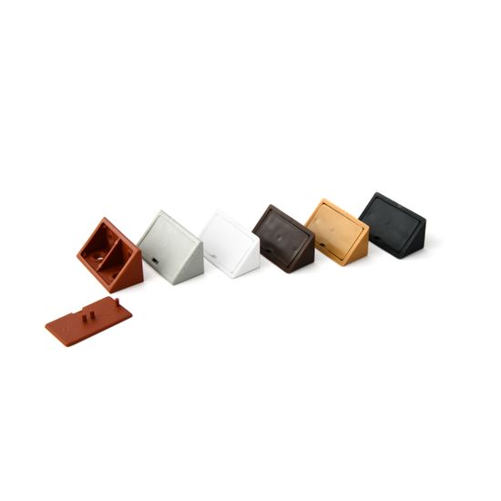 Corner Block Plastic Brown (4)