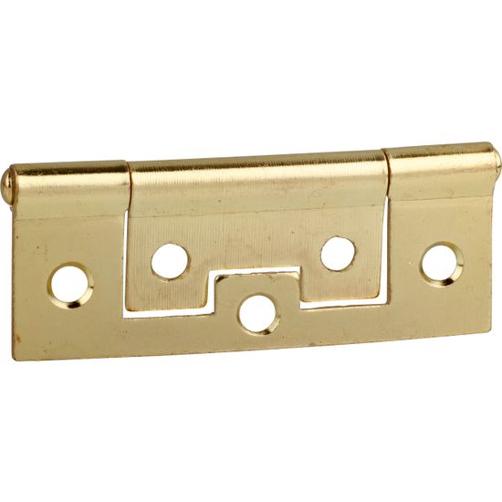 Flush Hinge Brass Plated 75mm (2)