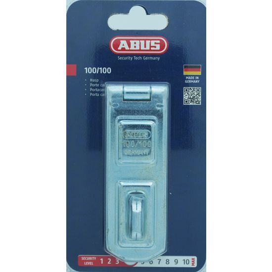 L&b Hasp+staple Abus 100mm Blister