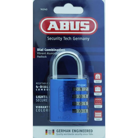 L&b Padlock Abus 40mm Comb Reset Blue Bliste