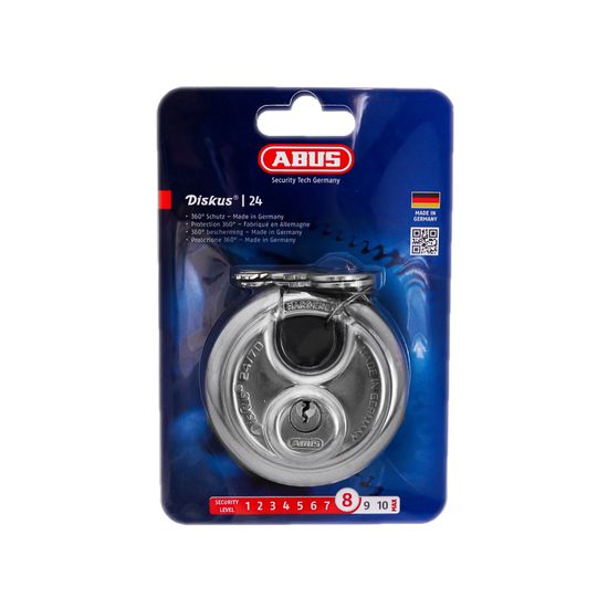 L&b Padlock Abus Diskus 70mm All S.steel Bli