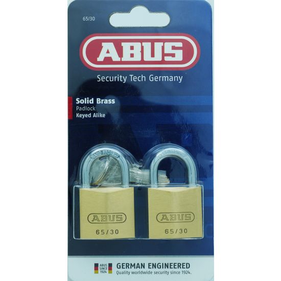 L&b Padlock Abus 30mm 2 Pack Keyed Alike Blister