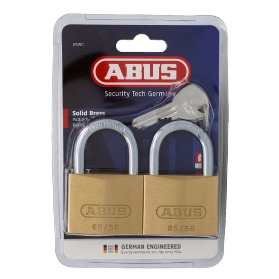L&b Padlock Abus 50mm 2 Pack Keyed Alike Blister