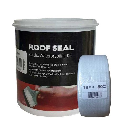Roof Seal Kit Acryl1ltr Grey C/w Membrane