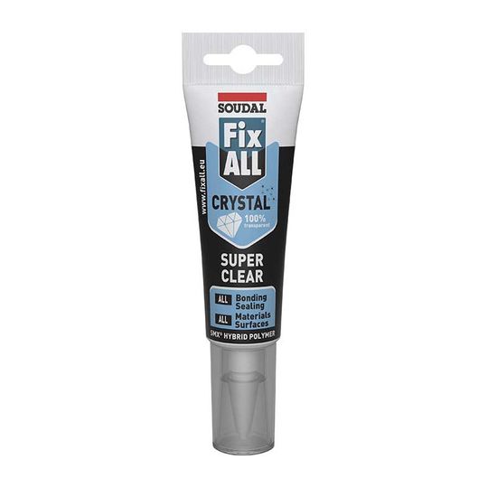 Adhesive Fixall Crystal Tube 125ml SOUDAL
