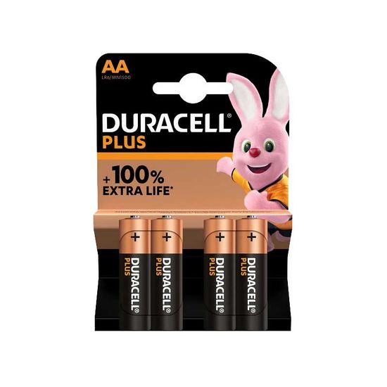 Battery DURACELL Plus Aa Penlight 4's 1.5v Mn1500b4