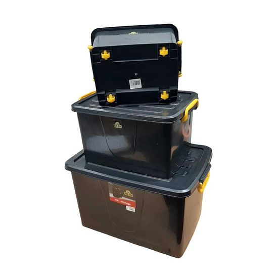 Bin Roller Box Combo 16ltr+32ltr+55ltr Black