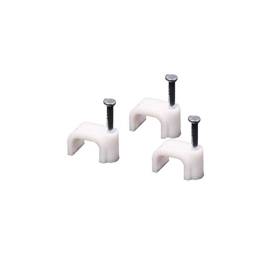 Cable Clips Pvc Flat 8mm Box 100