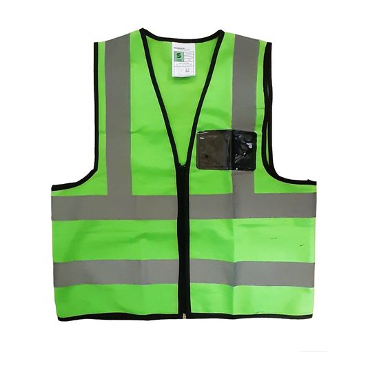 Vests PIONEER Reflective Zip Id Pocket Green Sml Vd18