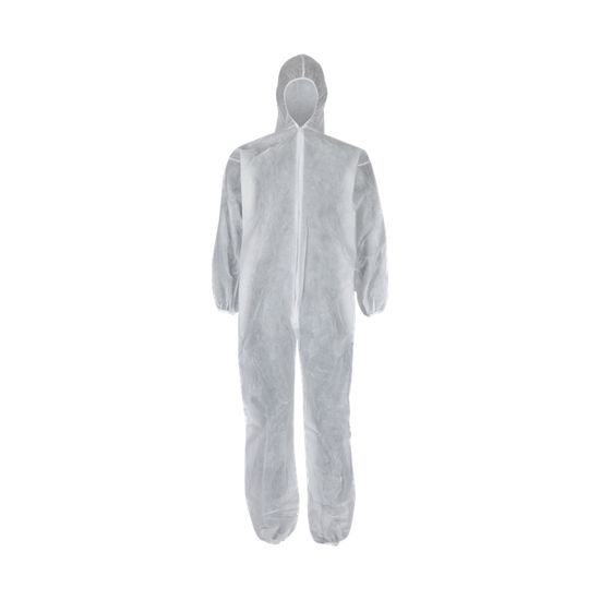 Overall Disposable Zip & Hood Non Woven White 2xl A033