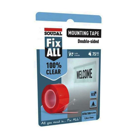 Tape Double Sided Mounting 1.5mt*19mm 75kg SOUDAL 155603