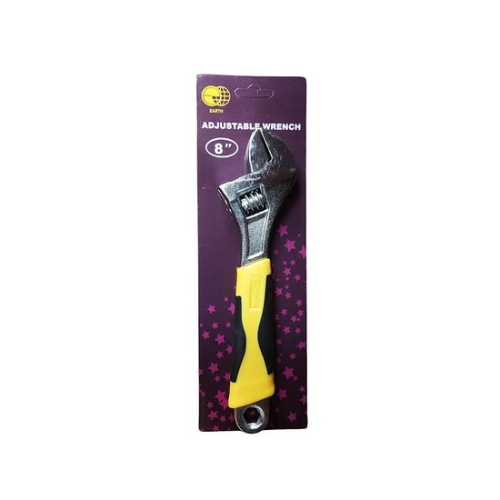 Wrench Adjustable 200mm Rubber Grip