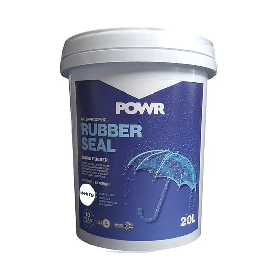 Rubber Seal Waterproof Coating White 20lt POWR