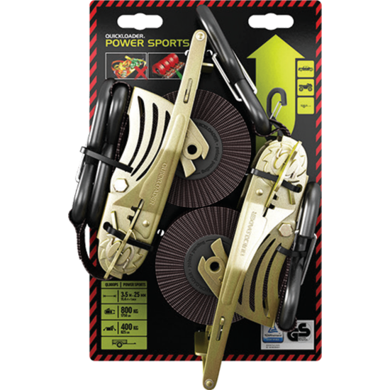 Ruwag Ratchet And Strap - Auto QUICK Loader Retractable Power Sports 800 Kg 3.5 M X 25 Mm 2-pack