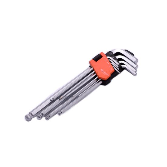 HARDEN 9pcs Extra Length Ball Key Wrench