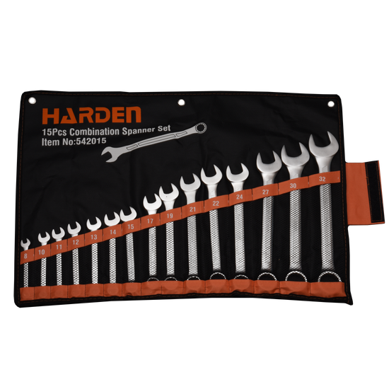 HARDEN 15pce Combination Spanner Set 8-32mm