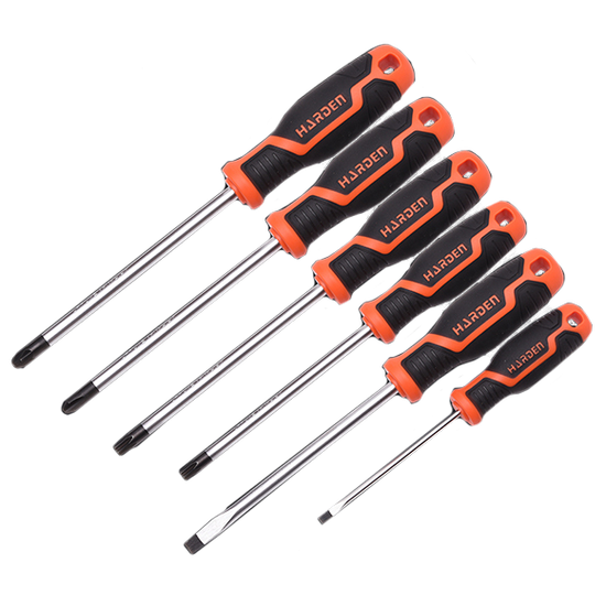 HARDEN 6pc Screwdriver Set Soft Handle