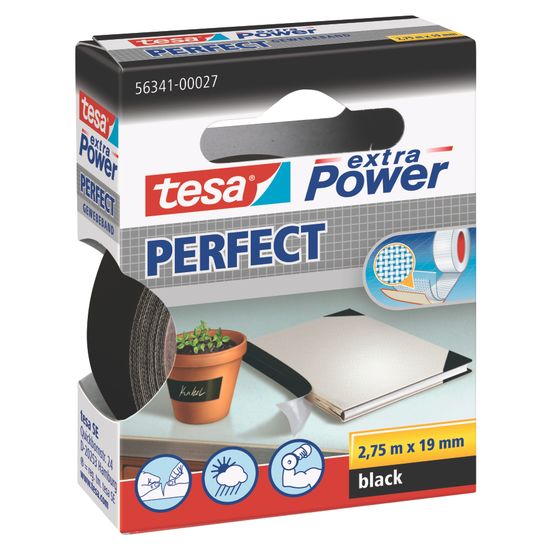 TESA Extra Power Perfect 275mx19mm Black (ip10)