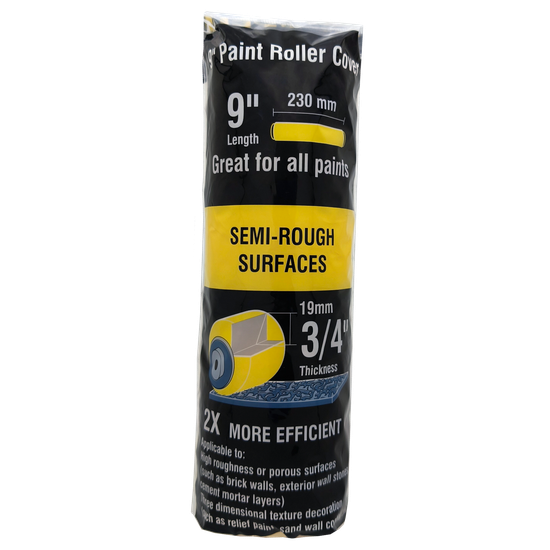 9\'\' (228mm) Paint Roller Cover Medium To Rough Surface 19mm Fibre