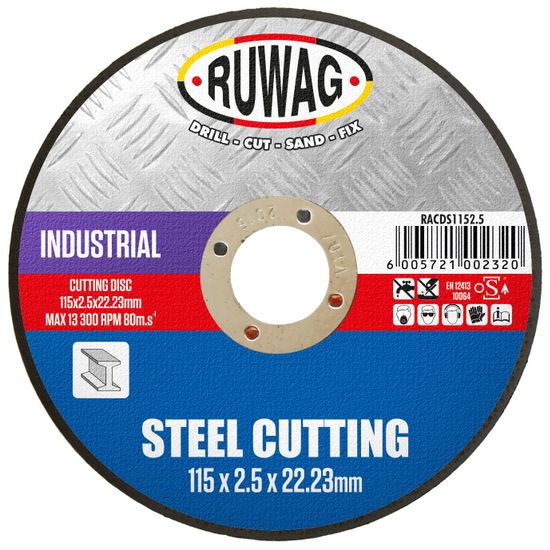 RUWAG 115mm Steel Abrasive Cutting Disc (25/box) /ea