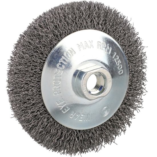 RUWAG 115mm Crimped Bevel Wire Brush M14x2