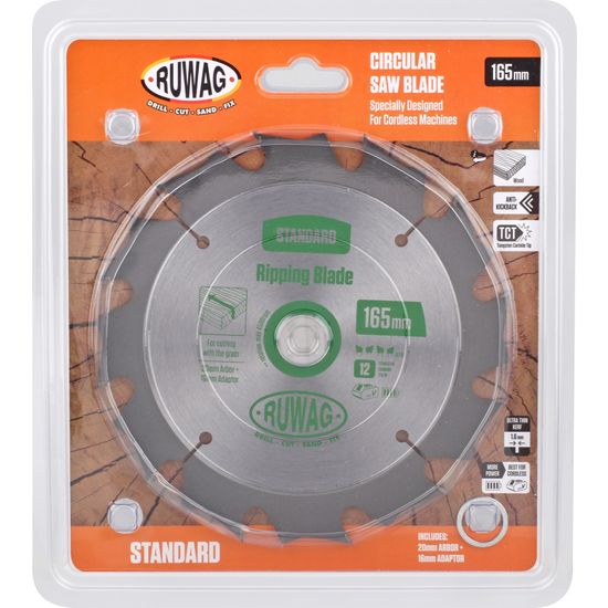 RUWAG 165mm Z12 Saw Blade Tct Cordless