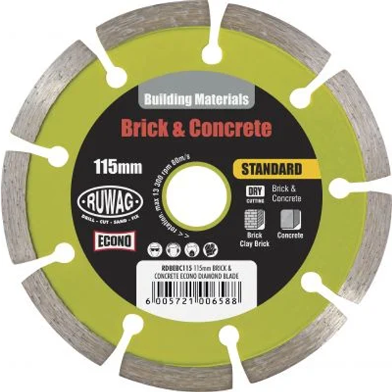 RUWAG 115mm Brick & Concrete Econo Diamond Blade
